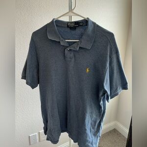Men’s blue short sleeve polo